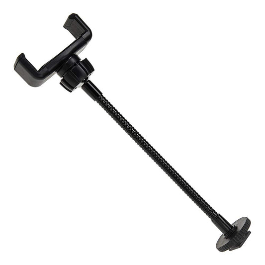 Fotodiox Cell Phone Mount w/Gooseneck Tripod/Hot Shoe Adapter - Universal Phone 1/4" Tripod Mount Clamp for Smartphones, 2.2-4" Wide Adjustable