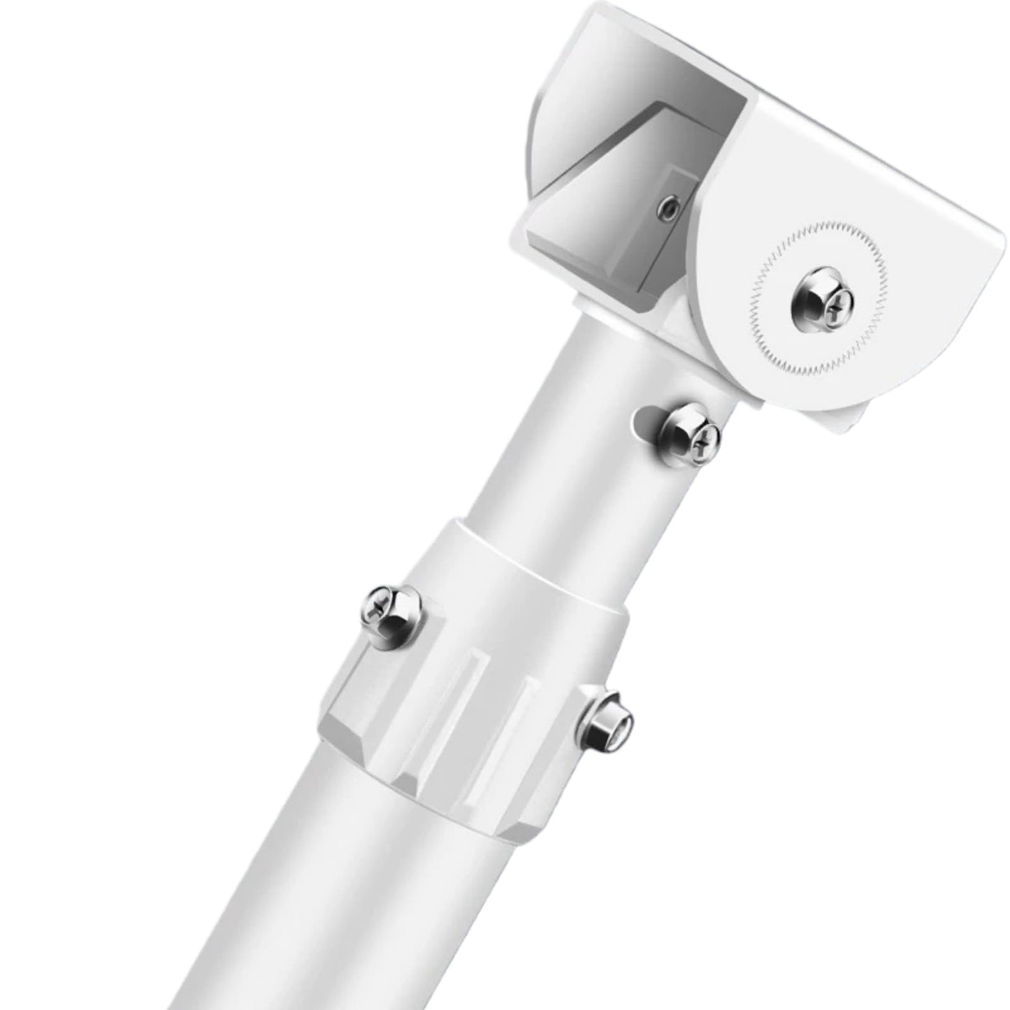 Adjustable Aluminum L-Shaped Security Camera Wall Mount - 38/45mm Tube, 30-60cm Length, Heavy-Duty Indoor/Outdoor Bracket for Dome/IP/PTZ Cameras