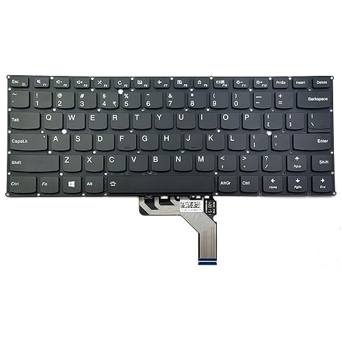KGIGIBE Replacement Keyboard for Lenovo Yoga 910-13IKB Yoga 5 Pro Laptop US Black with Backlit No Frame
