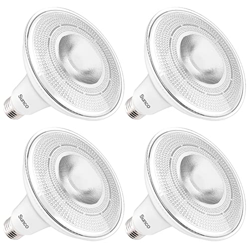 Sunco Dusk to Dawn Outdoor Flood Light Bulb, Waterproof PAR38, 120W Equivalent 15W, Exterior, Wet-Rated, 5000K Daylight 1250 LM, E26 Base, for Porch