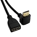 chenyang HDMI Extension Cable,HDMI 1.4 Male to Female 90 Degree UP Angled Extension Cable 0.5m