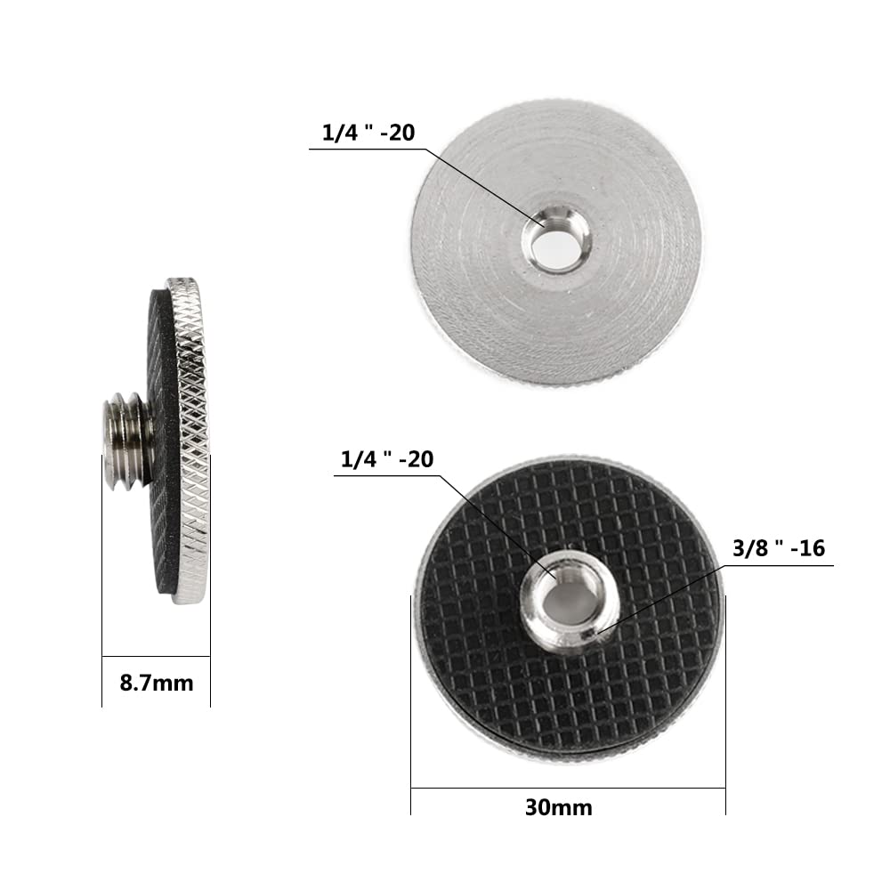 CAMVATE 1/4" Female to 3/8" Male Convert Adapter for Camera Tripod and QR Plate - 0895
