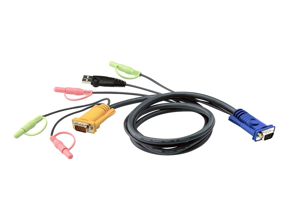 ATEN 2L5305U 2L-5305U 5M USB KVM Cable with 3 in 1 SPHD and Audio - 16.4ft