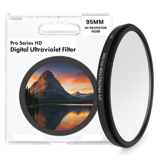 95mm UV Filter - Multi-Coated Lens Protection Filter, Ultra-Slim 3mm Frame, Water/Oil/Smudge Resistant, No Vignetting