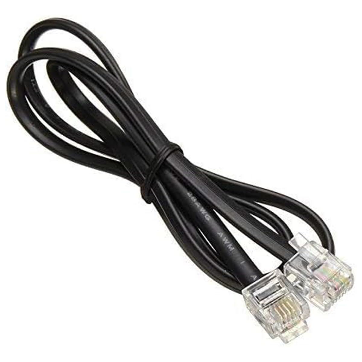 NEORTX RJ11 to RJ11 Cable 5ft, 1.5 Meters Phone Cord Telephone Line Extension Cord Cable Wire Male to Male 6P4C Modular Plug for Landline Telephone