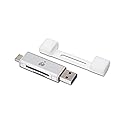 IOGEAR USB-C 2-in-1 SD Card Reader - w/USB Type A - SDXC - SDHC - SD - MMC - RS-MMC - Micro SDXC - Micro SD - Micro SDHC Card - UHS-I Cards - GFR3C12