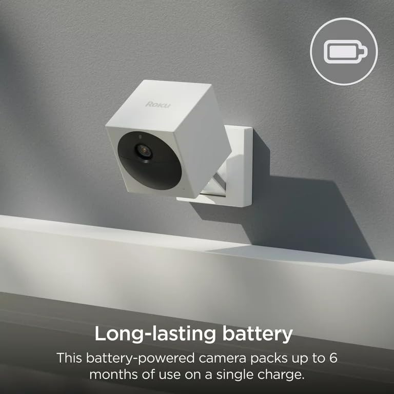 Roku CW1000R Smart Home Outdoor Camera SE Security Camera with Motion Detection Wireless (Renewed)