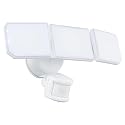 East Grove Home Guardian Flood and Security Wall Light with 3 Lights 3,400 Lumens 30 Watts and Programmable Motion and Photo Sensor in White