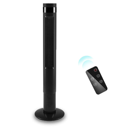 RMYHOME 43” Tower Fan with Oscillation, Remote Control and LED Display, 3 Powerful Wind Modes, Up to 12 H Timer Bladeless Standing Fan, Portable Fan