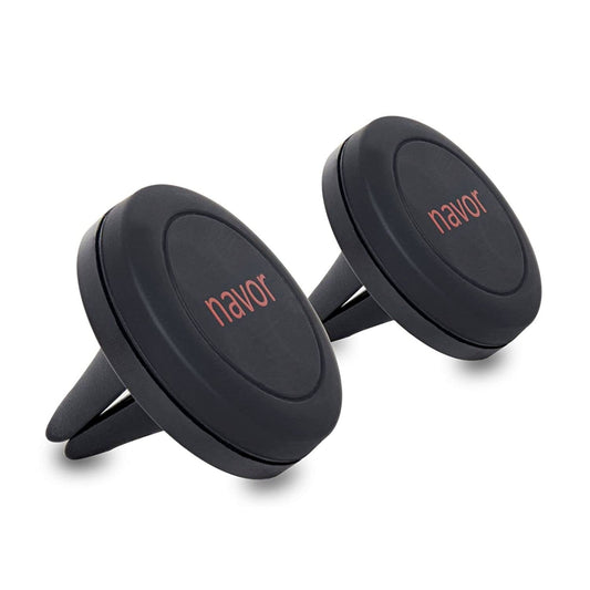 Navor Universal Air Vent Magnetic Car Mount in Black, 2 Pack, Compatible with iPhone 7 Plus, Magnetic Phone Holder for Cars