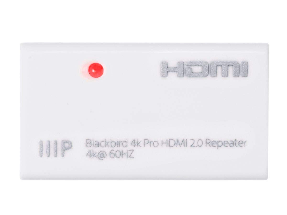 Monoprice Blackbird 4K Pro HDMI 2.0 Repeater - 4K@60Hz, Supports HLG, HDR 10, HDR 10+, and Dolby Vision, YCbCr 4:4:4, Black
