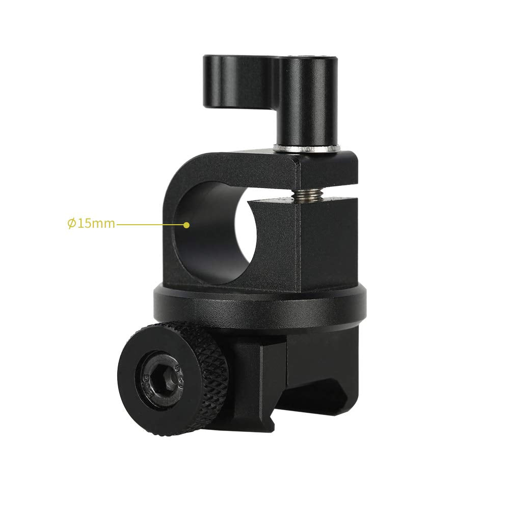 NICEYRIG Quick Release NATO Lock Clamp to 15mm Rod Rail Clamp for DSLR Camera Rig Follow Focus, Microphone, Monitor - 427