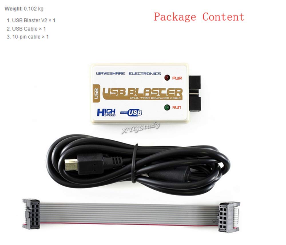 USB Blaster V2 Download Cable Programmer Debugger Supports FPGA CPLD Device USB 2.0 Interface Connects to PC Supports JTAG AS PS Modes, High-Speed
