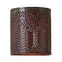 Irvin's Tinware Willow Sconce Light in Rustic Tin