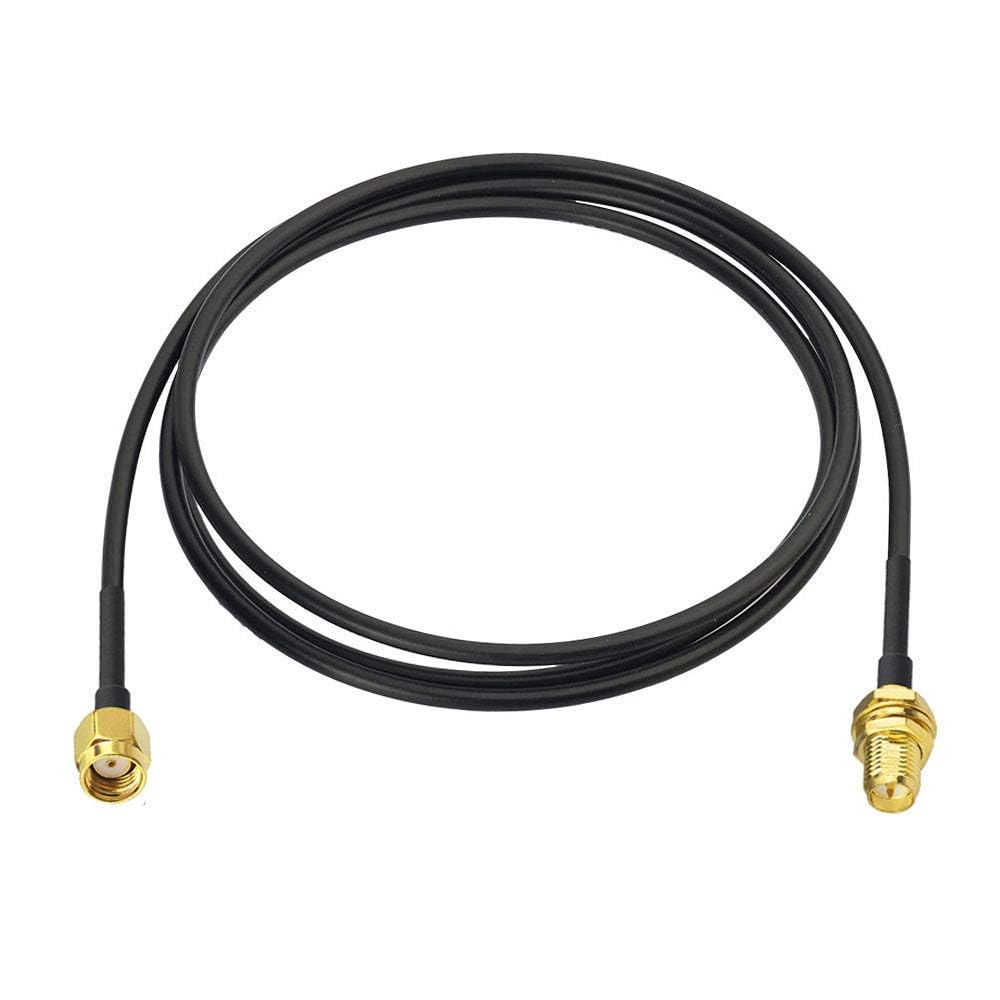 Bingfu WiFi Antenna Extension Cable 4-Pack RP-SMA Male to RP-SMA Female Bulkhead Mount RG174 Coaxial Cable 1m 3 feet for WiFi Router Security Camera