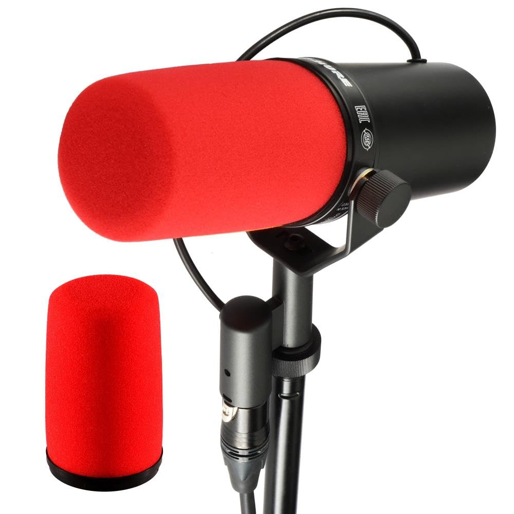 Lectronify High-Density Foam Replacement Windscreen Compatible with Shure SM7 Microphones, Reduces Plosives & Breath Noise - Perfect for Studio
