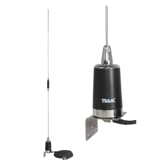 Tram 10280 Pre-Tuned 144MHz-148MHz VHF/430MHz-450MHz UHF Dual-Band Amateur Trunk or Hole Mount Antenna Kit with PL-259 Connector