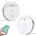 WiFi Window Alarm System, 2 Pack Glass Break Detection with Phone APP, 120dB Smart Alarms with Adjustable Vibration Sensor for Car,Home Security