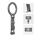 Phone Tripod Holder Mount for MagSafe, Aluminum Magnetic Mount Adapter with 1/4” Screw Hole, Cold Shoe for iPhone 17 16 15 14 13 Series for Samsung