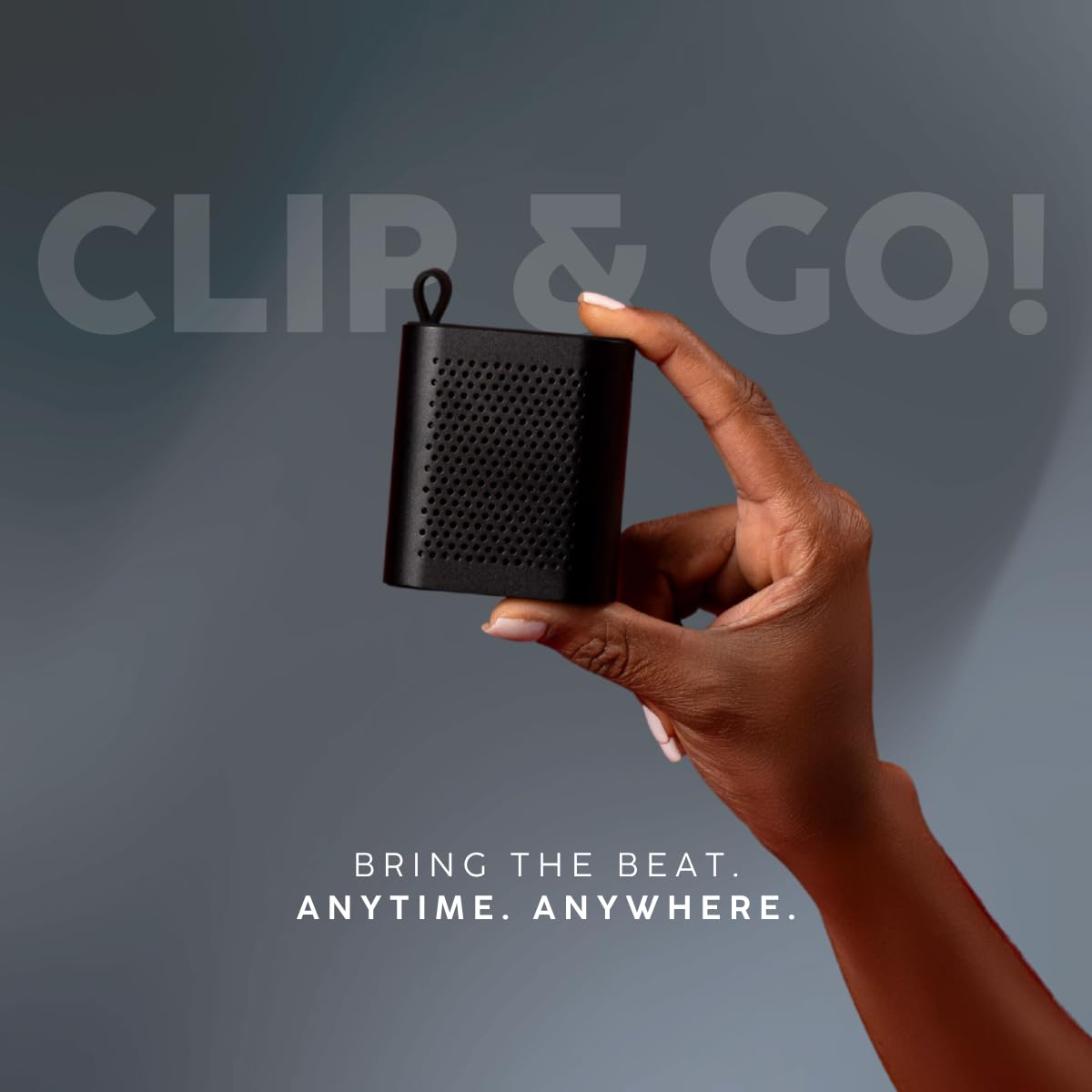 Cubitt Mini Bluetooth Speaker 5.4 - Portable Wireless Speaker with Bass Boost, IPX6 Waterproof, 5W Sound, Aluminum Body, Clip Design, 6H Playtime