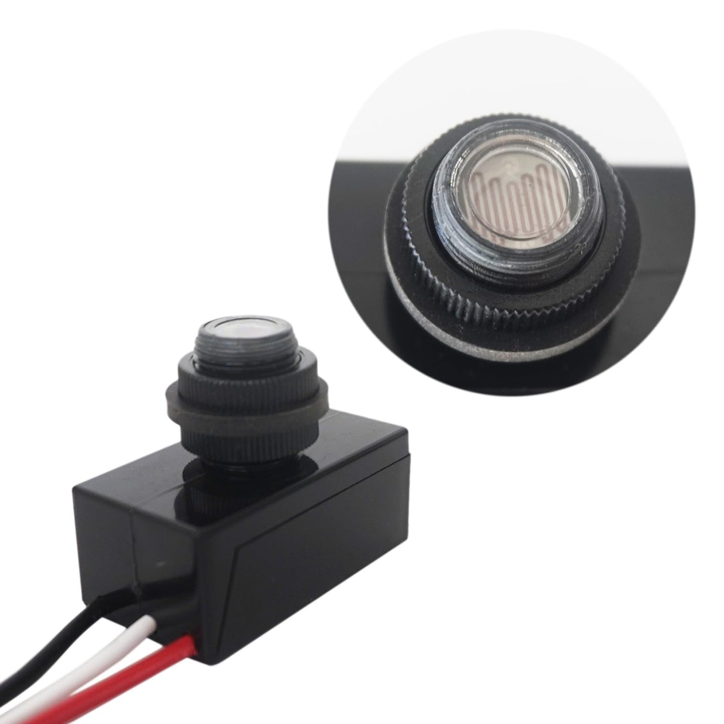 Heluok 2 Pcs Auto On/Off Light Switch DC 12V, Dusk to Dawn Photoelectric Switch, Photocell Sensor Light Control 5A for Post Lamp, Most Lighting
