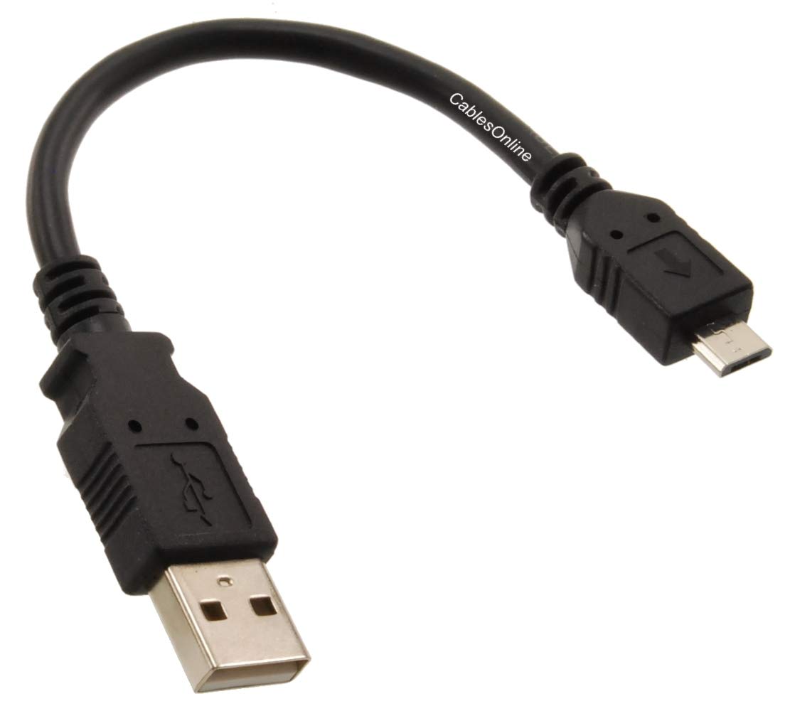 CablesOnline 5-Pack 6 inch USB 2.0 A-Type Male to Micro-B Male Charge & Sync Cable, USB-1500-5