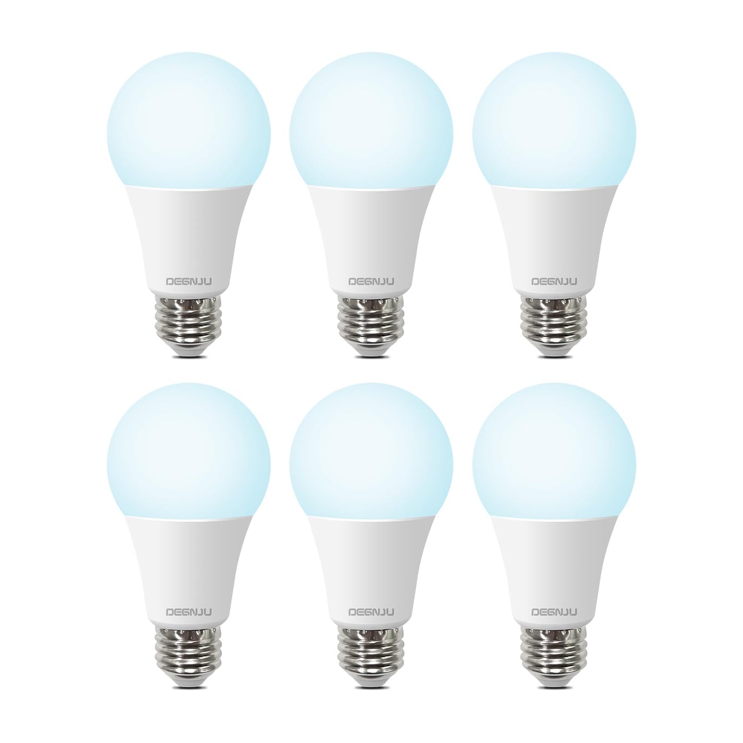 DEGNJU A19 LED Light Bulbs, 100 Watt Equivalent LED Bulbs, Daylight 5000K, 1500 Lumens, E26 Standard Base, Non-Dimmable, 13W Bright White LED Bulbs