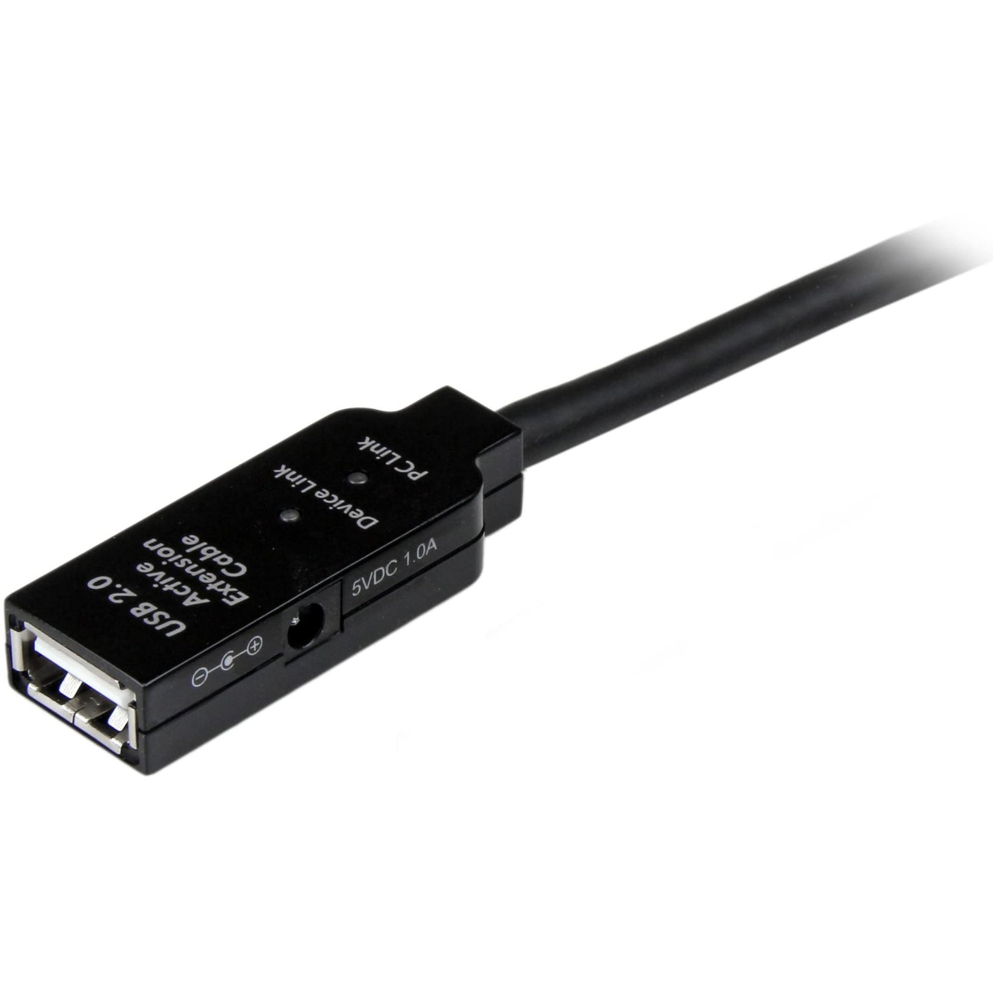 StarTech.com 5m USB 2.0 Active Extension Cable M/F - 5 meter USB A Male to USB A Female USB 2.0 Repeater / Extender Cable - Black - 15ft, TAA
