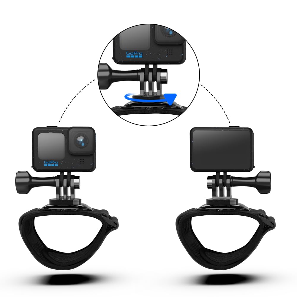 SOH Adjustable Wrist Strap Mount for GoPro 13/12/11/10/9/8, 360° Rotation Arm Mount Strap Compatible with DJI OSMO Action5 Pro/4/3, Insta 360 ONE RS