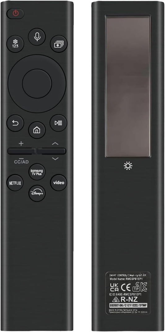 Rechargeable TV Remote for Samsung Smart TVs, Replacement for All 2019-2026 Samsung TV Remote Control with Voice Control?USB-C Fast Charging and Solar