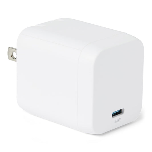 Amazon Basics 65W Fast Charging USB-C Nano GaN Wall Charger, 1-Port PD 3.1 for Laptops, Tablets, Phones, White