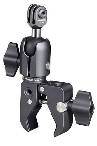 FANAUE Action Camera Universal Ball Adapter with Handlebar Base Mount Strong Rod Clamp,B Size 1" Ball Compatible Gopro Hero Series/AKASO/DJI/Action