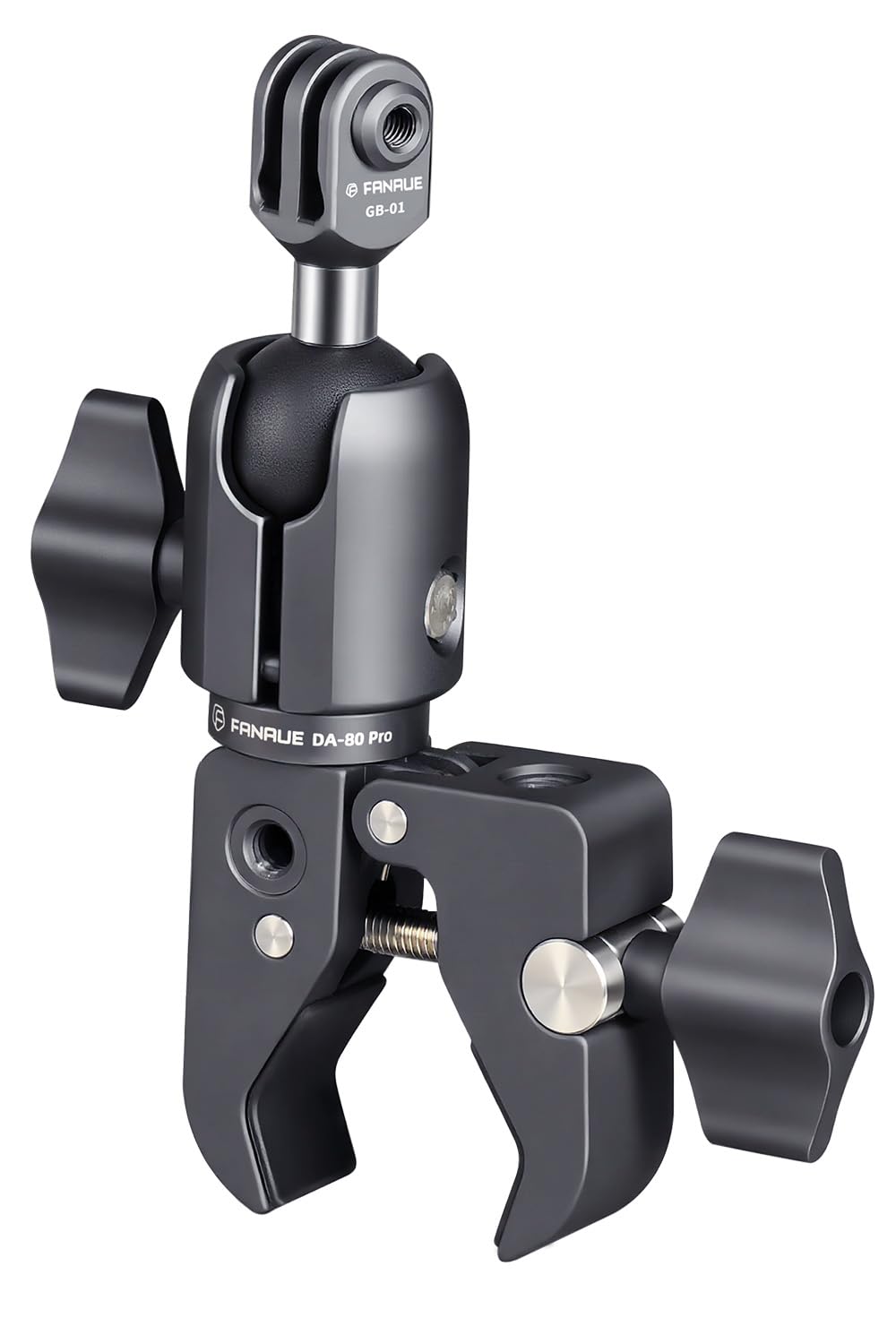 FANAUE Action Camera Universal Ball Adapter with Handlebar Base Mount Strong Rod Clamp,B Size 1" Ball Compatible Gopro Hero Series/AKASO/DJI/Action