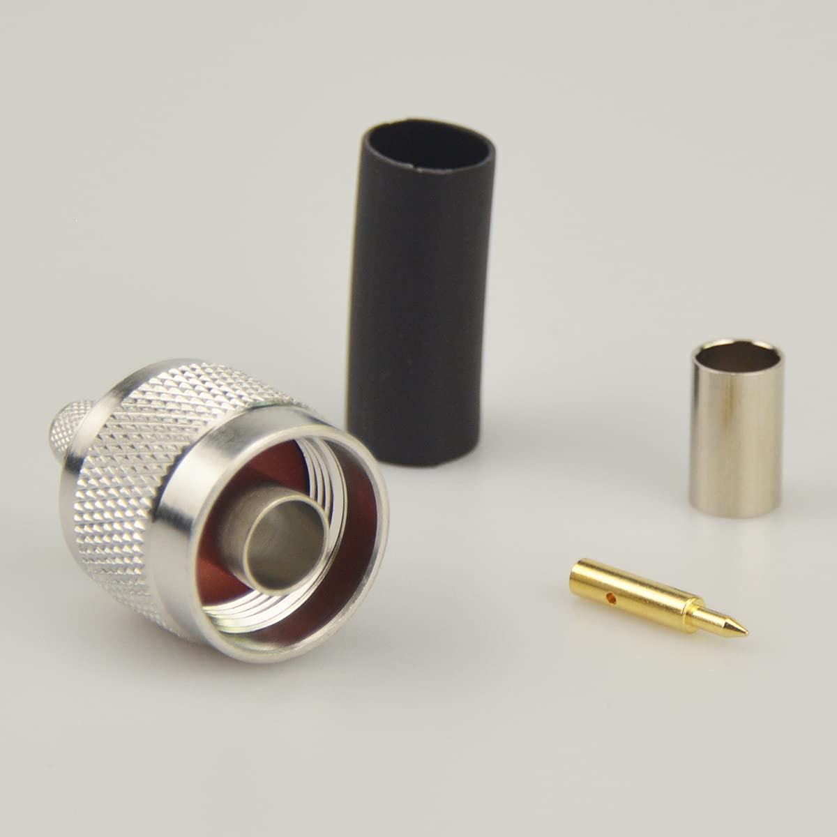 RFIOTASY N Type Male Plug Connector Crimp for RG8X RG-8X LMR240 and Mini-8 Cable Pack-5