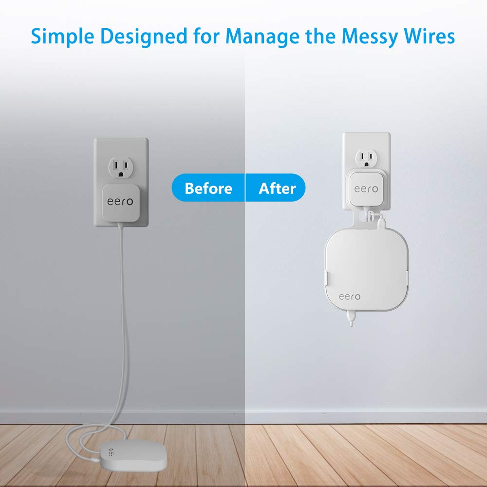 Wall Mount Holder for eero Pro Home WiFi System-Simple and Sturdy Wall Mount Holder Stand Bracket (NOT for eero 6 or eero pro 6), Without Messy Wires