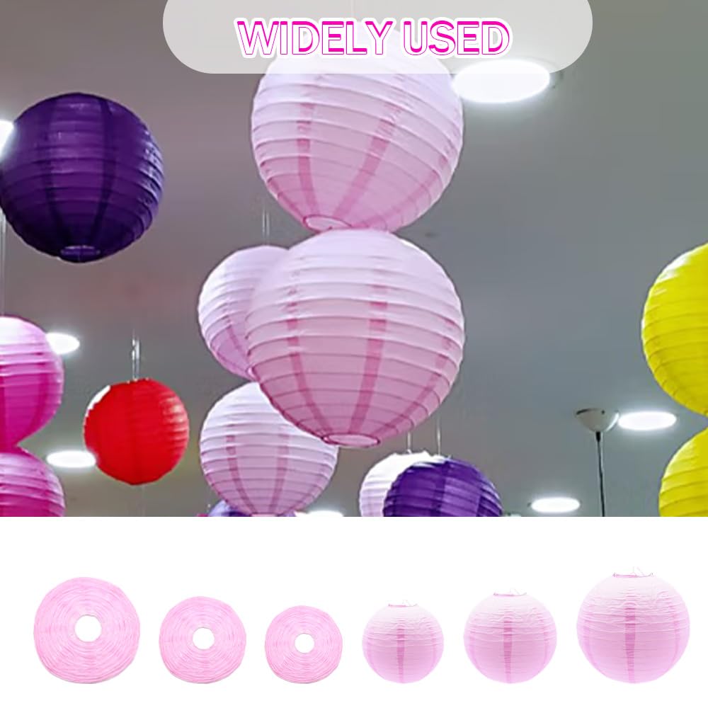 Yosawa 6 Pcs Paper Lanterns Decorative Round Paper Lantern Hanging Paper Lanterns for Party, Classroom, Wedding, Halloween,Christmas,Home Decoration ?