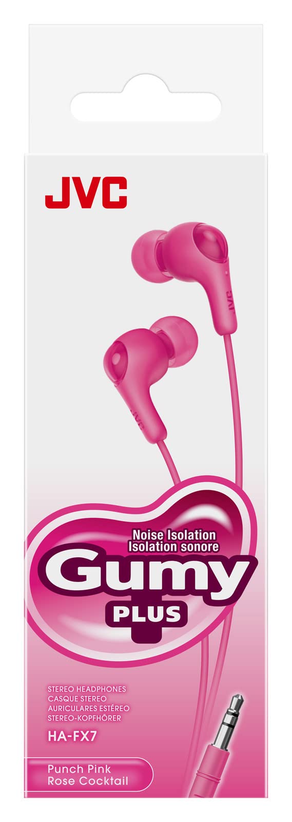 JVC Gumy HAFX7PN in Ear Earbud Headphones, Pink