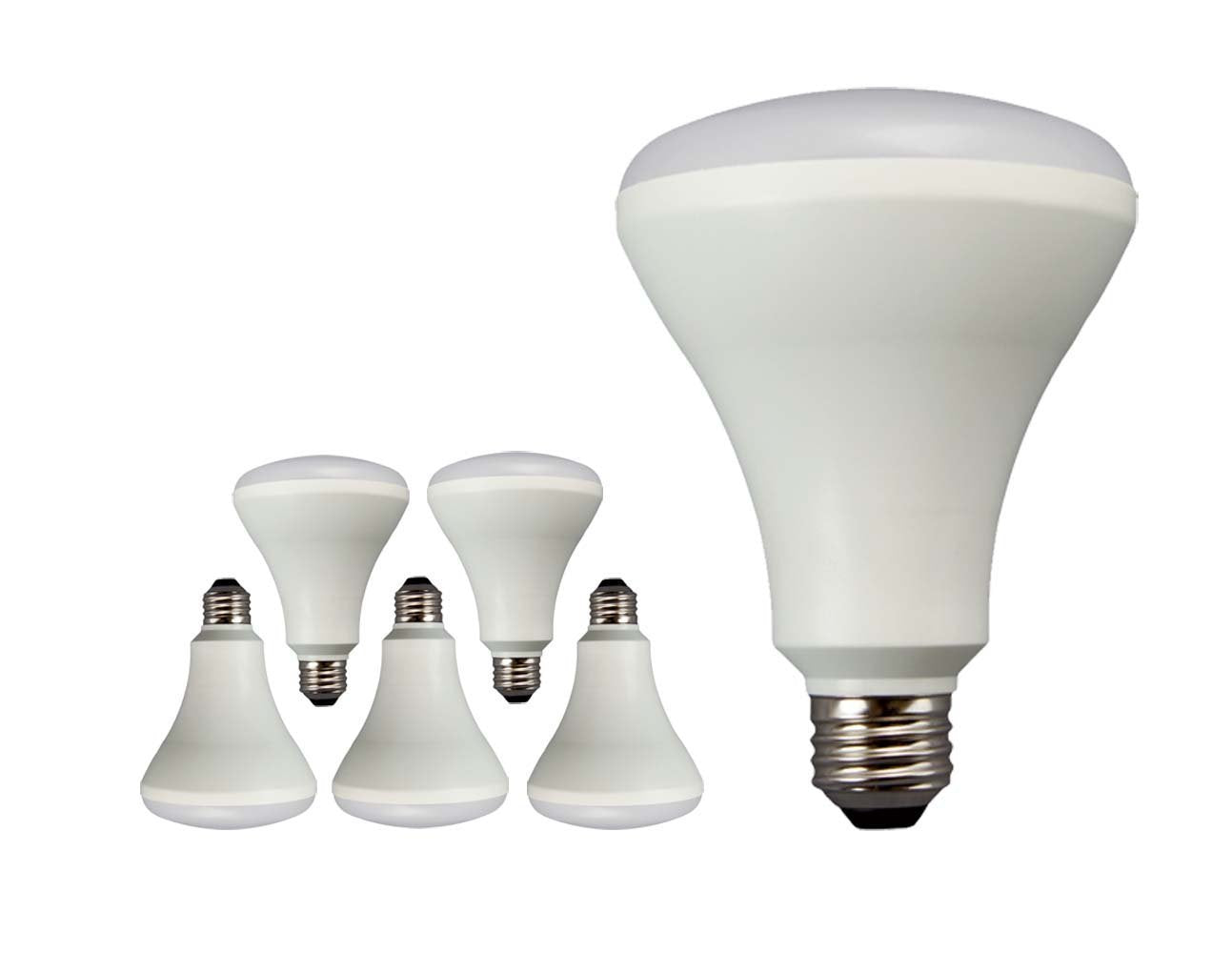 TCP LBR306527KND6 65 Watt Equivalent LED Flood Light Bulbs, BR30 Lamp E26 Medium Base Non-Dimmable, Soft White (6 Pack)