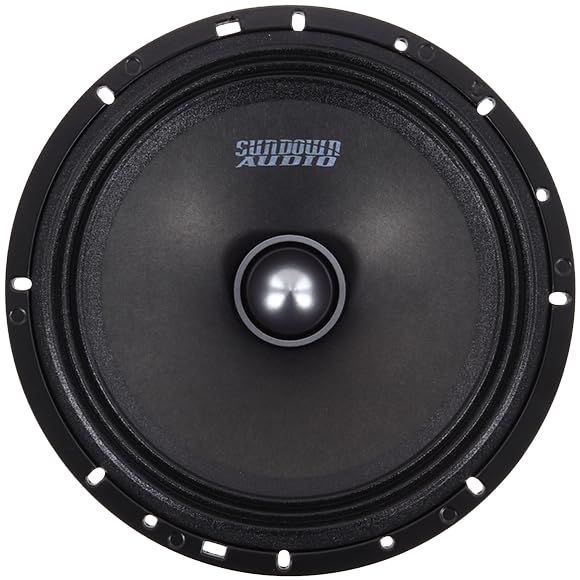 Sundown Audio LCMR-8 Midrange Speaker - 100W RMS, 8-Ohm - 8" Car Audio Midbass Driver with Phase Plug, Ferrite Magnet - High-Efficiency Single Unit (Each)