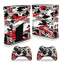MightySkins Carbon Fiber Skin for Xbox 360 S Console - Red Camo | Protective, Durable Textured Carbon Fiber Finish | Easy to Apply, Remove, and Change