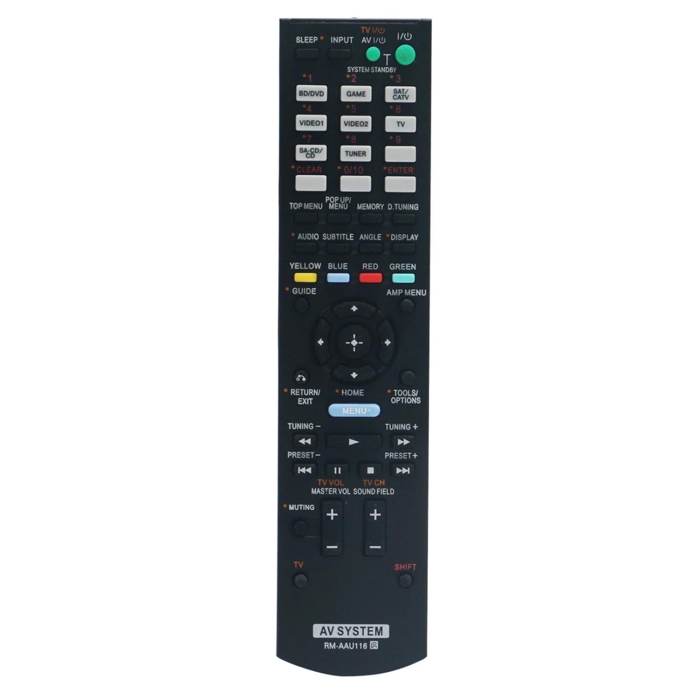 RM-AAU116 Replacement Remote Control for Sony Audio AV Receiver Home Theater System in Living Rooms or Rooms, No Programming or Pairing Needed