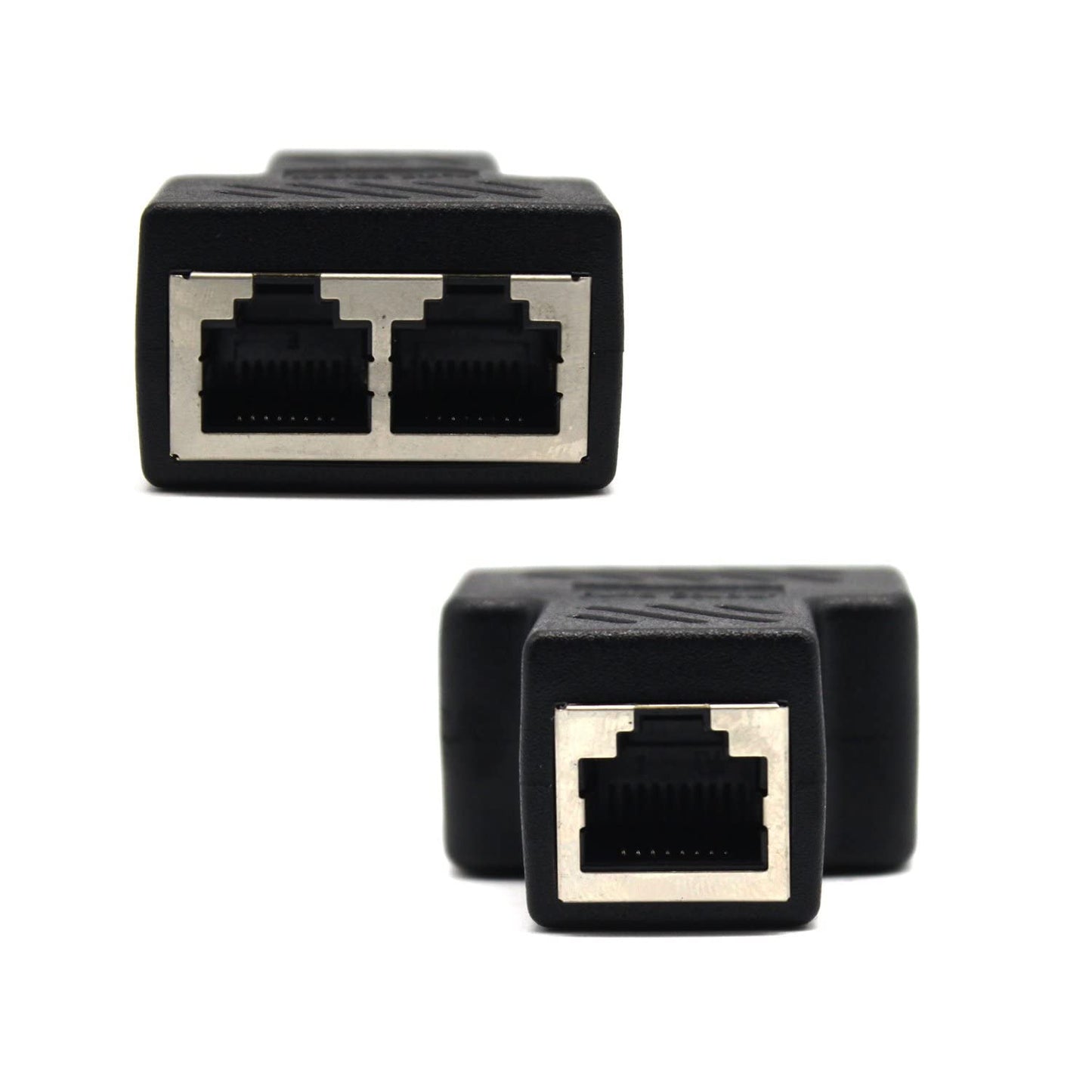 MOTONG RJ45 Splitter Adapter 1 to 2 Dual Female Port CAT 5/CAT 6 LAN Ethernet Socket Splitter Connector Adapter