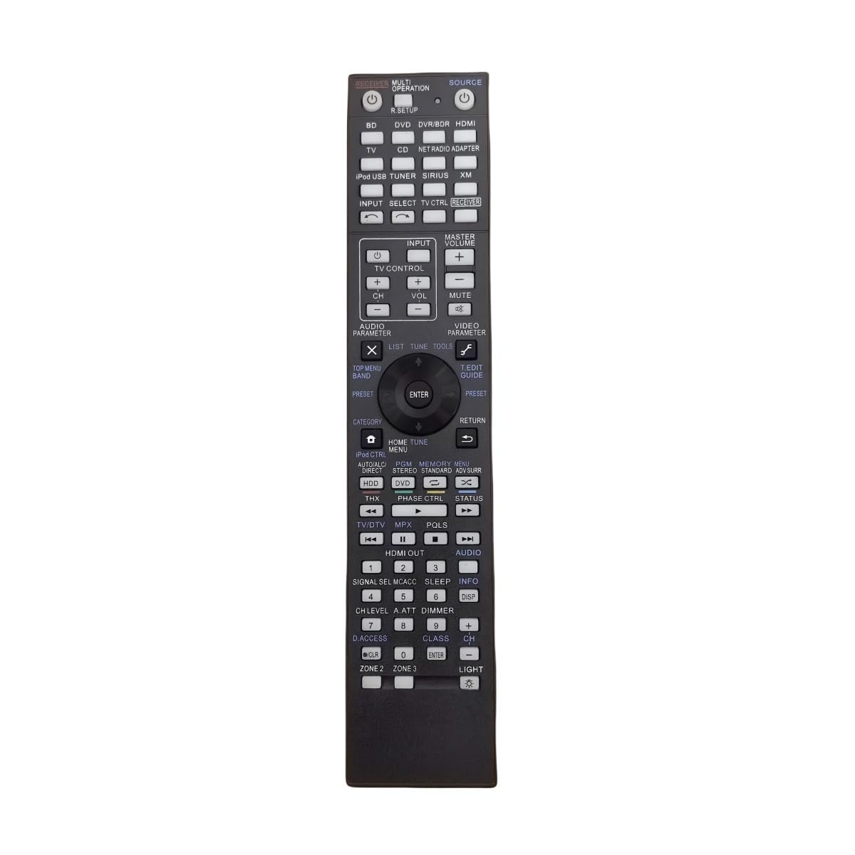Loakdsa New Replacement Remote Control for Pioneer SC-LX75 VSX-LX55 VSX-918V VSX-918V-K AXD7612 AXD7613 AXD7616 VSX-50 SC-55 SC-57 VSX-1121 VSX-52