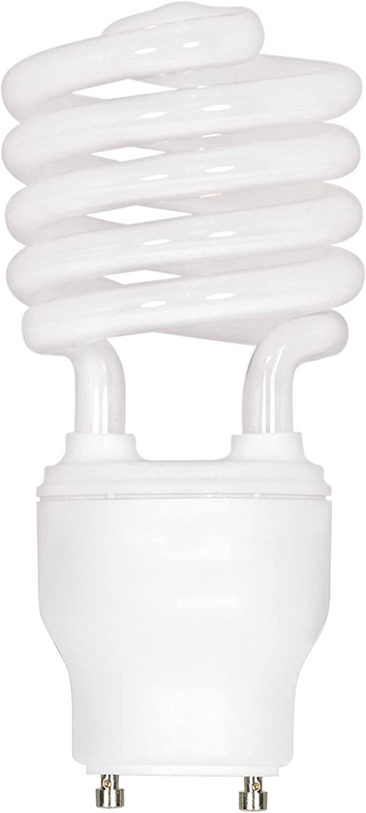 Satco S8206 23 Watt (100 Watt) 1600 Lumens Mini Spiral CFL Soft White 2700K GU24 Base Light Bulb