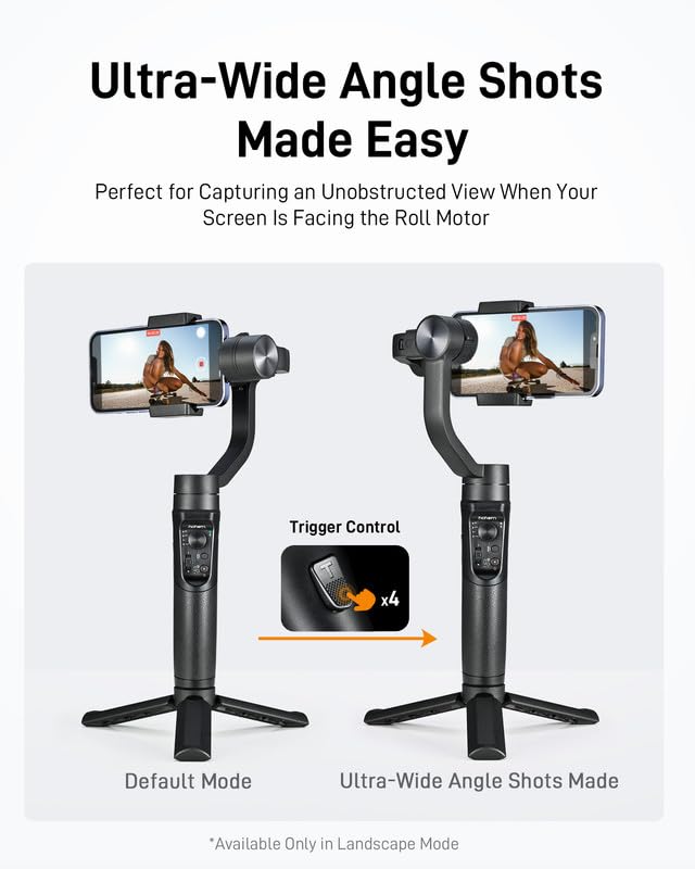 hohem iSteady Mobile Plus Gimbal Stabilizer for Smartphone, 3-Axis Phone Gimbal for Android and iPhone 15,14,13,12 PRO, Stabilizer for Video Recording
