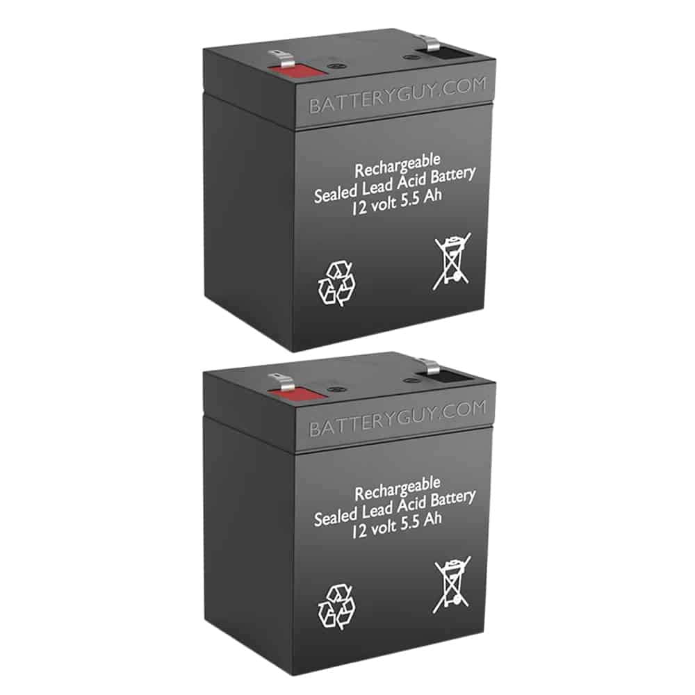BatteryGuy Opti-UPS PS800B replacement battery - BatteryGuy BGH-1255F2 brand equivalent (Rechargeable, High Rate) - Qty of 2
