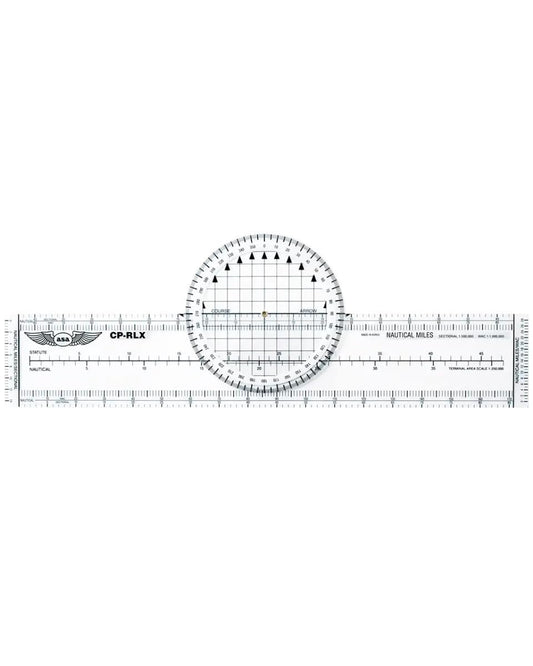 ASA Ultimate Rotating Plotter, CP-RLX, Aeronautical Chart Plotter for Student Pilot Flight Planning, Durable Resin Resists Extreme Temperatures.