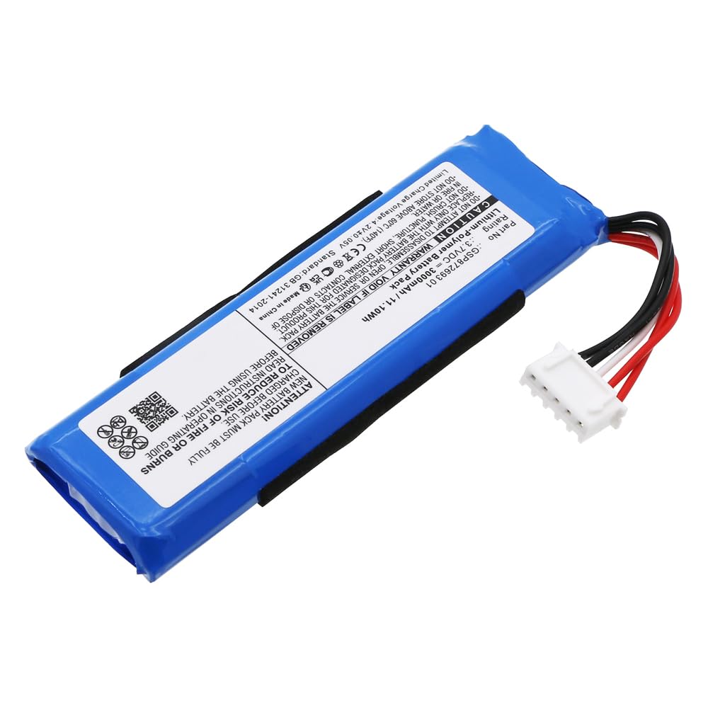 MPF Products 3000mAh GSP872693 01 Battery Replacement Compatible with JBL Flip 4 and Flip 4 Special Edition Waterproof Portable Bluetooth Stereo