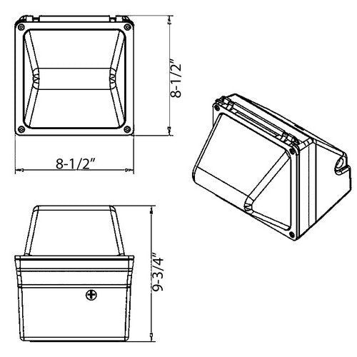 Morris 71435 30W 5000K LED Classic Small Wall Pack, 2507 lm, 120-277V, Bronze