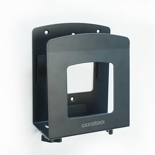 Monzlteck Adjustable Electronic Device Wall Mount|Universal Holder for Small Computers, Gaming Consoles?Xbox 360?Xbox One, PS4??Mini PC?Small Form